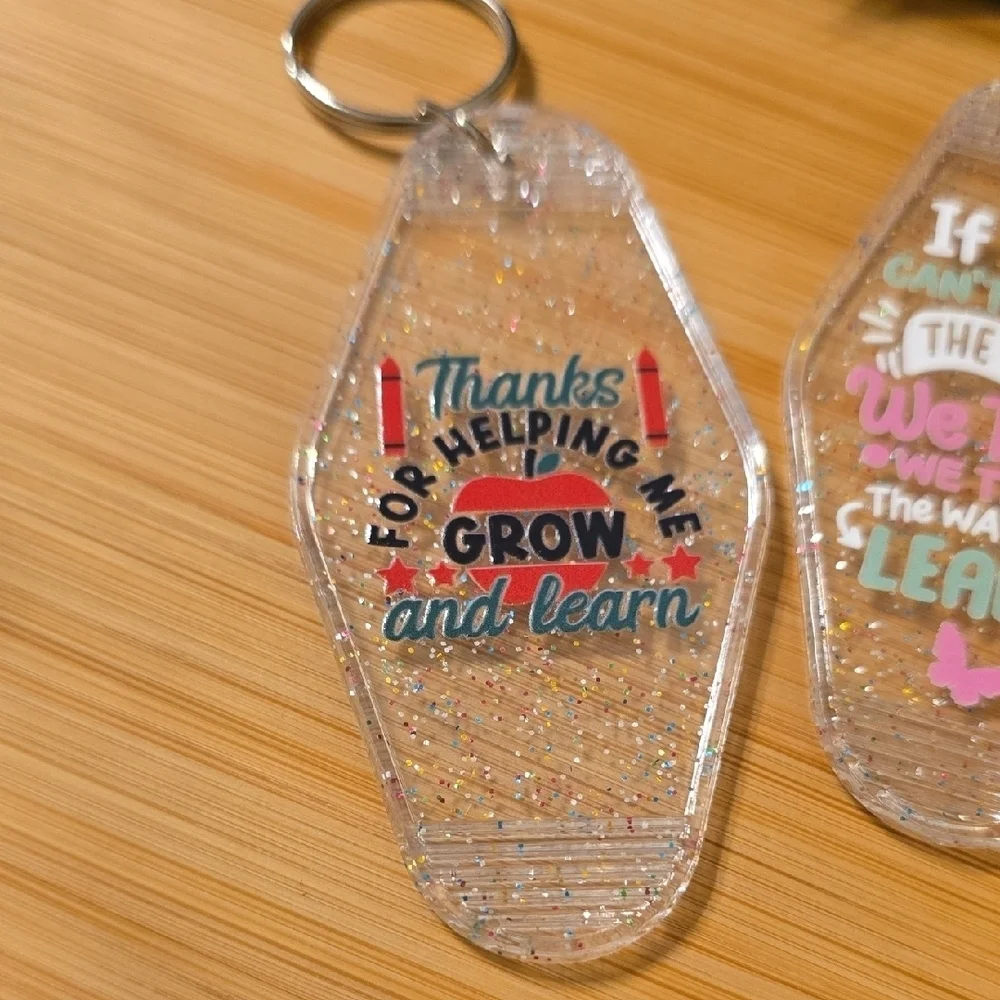 Colorful Teacher Keychains Set